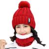 Winter Women's Plush Woolen Hat Outdoor Riding Warm and Cold Knitted Ear Protection Scarf Hat