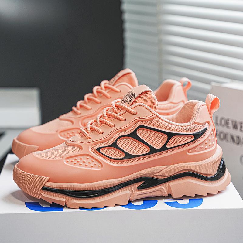

Men s shoes summer new mesh breathable soft-soled running shoes men s sports and leisure shoes platform dad shoes 44 оранжевый