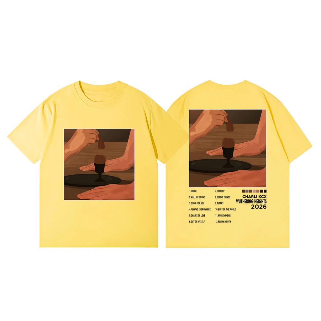 Sängerin Charli Xcx Sturmhöhe Grafik T-Shirts Hohe Qualität Mode Kurzarm-T-Shirt Unisex Damen Lässige Lockere T-Shirts