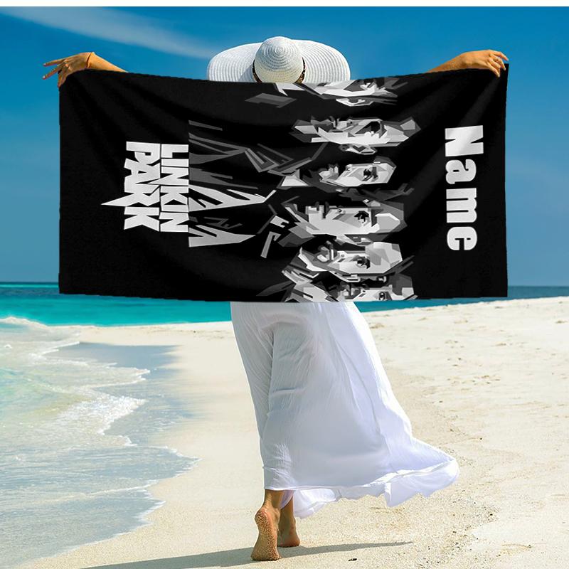 Personalized Customized Proof Beach Towel with Linkin Park Pattern - Soft, Absorbent,quick-drying,perfect Swimming,camping&bathing