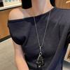 Long Fashion Sweater Chain Cute Tassel Pendant Necklace Creative Small Bag Long Necklace  Gift