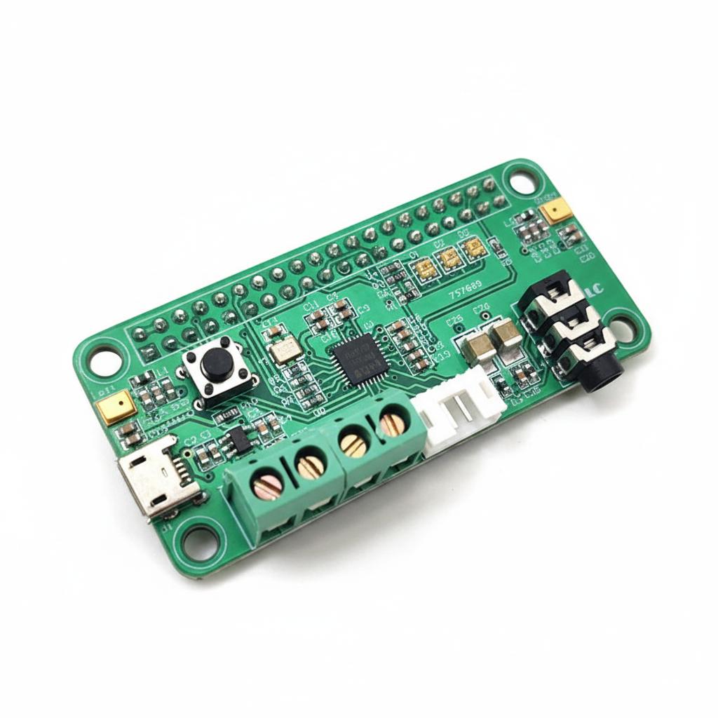 

Модуль декодування аудіо Raspberry Pi WM8960 Розумне розпізнавання голосу Подвійний мікрофон Розумна колонка DIY 10*10*2 білий