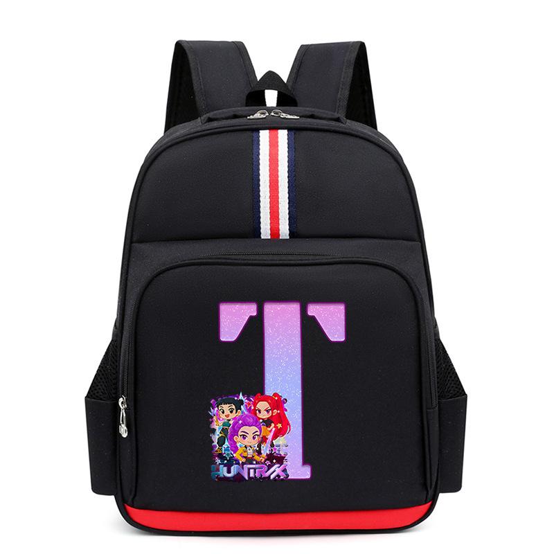 Anime Cartoon 26 Letters Lightweight Children'S Backpack Large Capacity School Trend School Bag For Primary And Secondary School Students