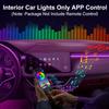 Interior Car LED Strip Lights APP Control, 5 In 1 RGB 16 Million Colors Ambient Lighting Kit With 236 Inches Fiber Optic, Music Mode Ide Car Lighting