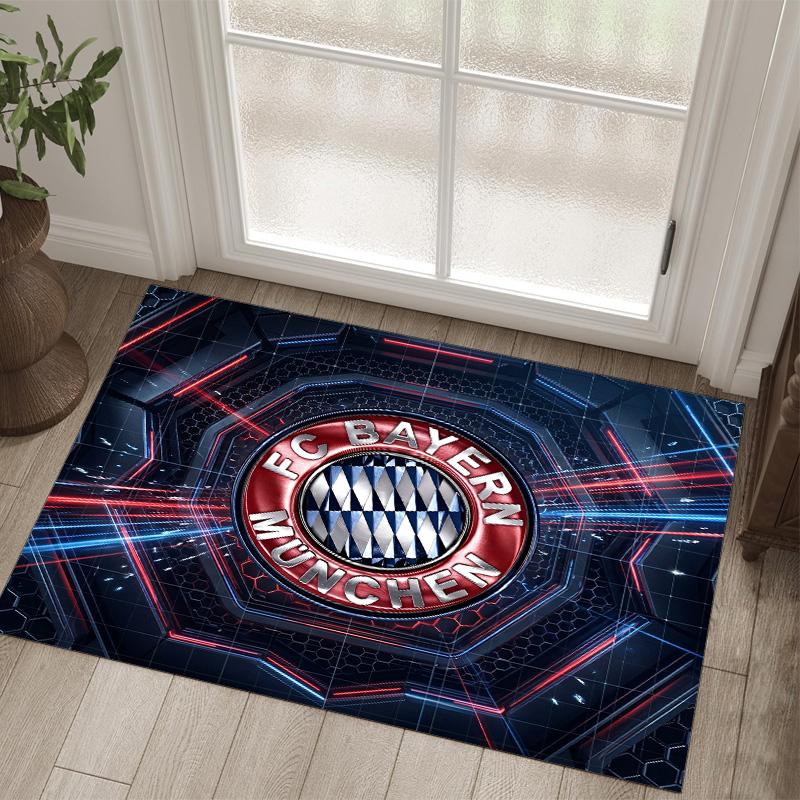 Bayern München Design Kristal Fluweel Tapijt Gezellig Niet?Antislip Bedrukt Tapijt Voor Slaapkamer Woonkamer Entree