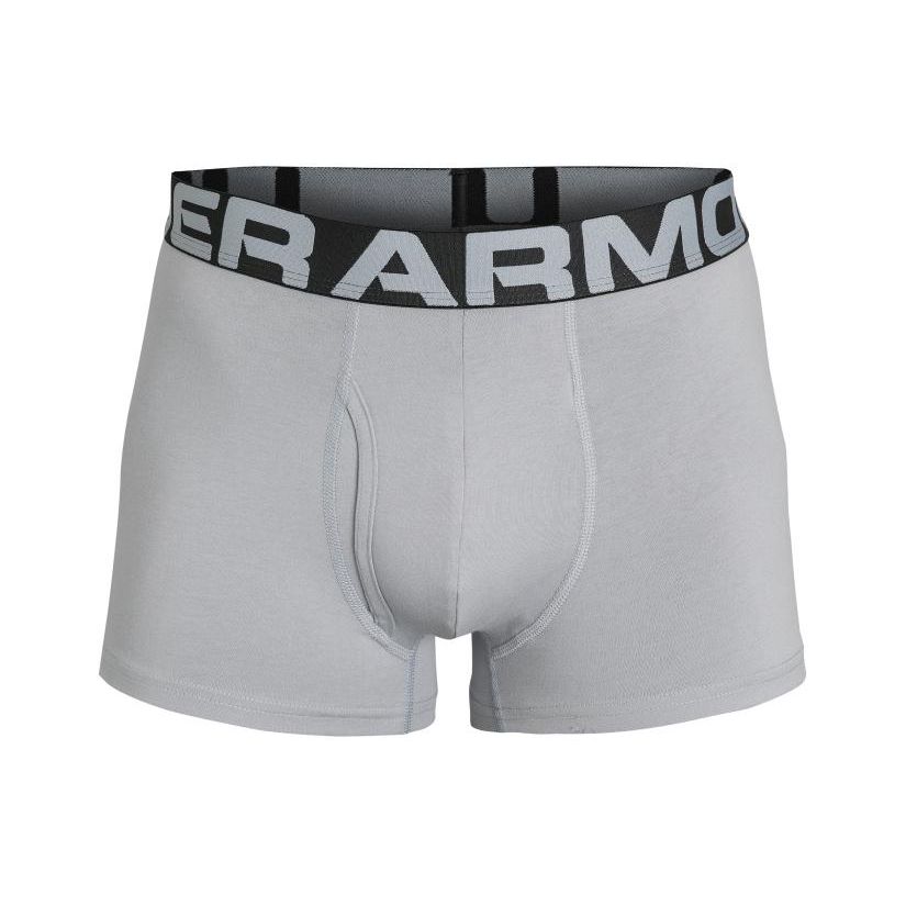 Under Armour UA Charged Casual Letter Waistband Boxer Briefs 3-Pack Men underwear Gray 1363616-010