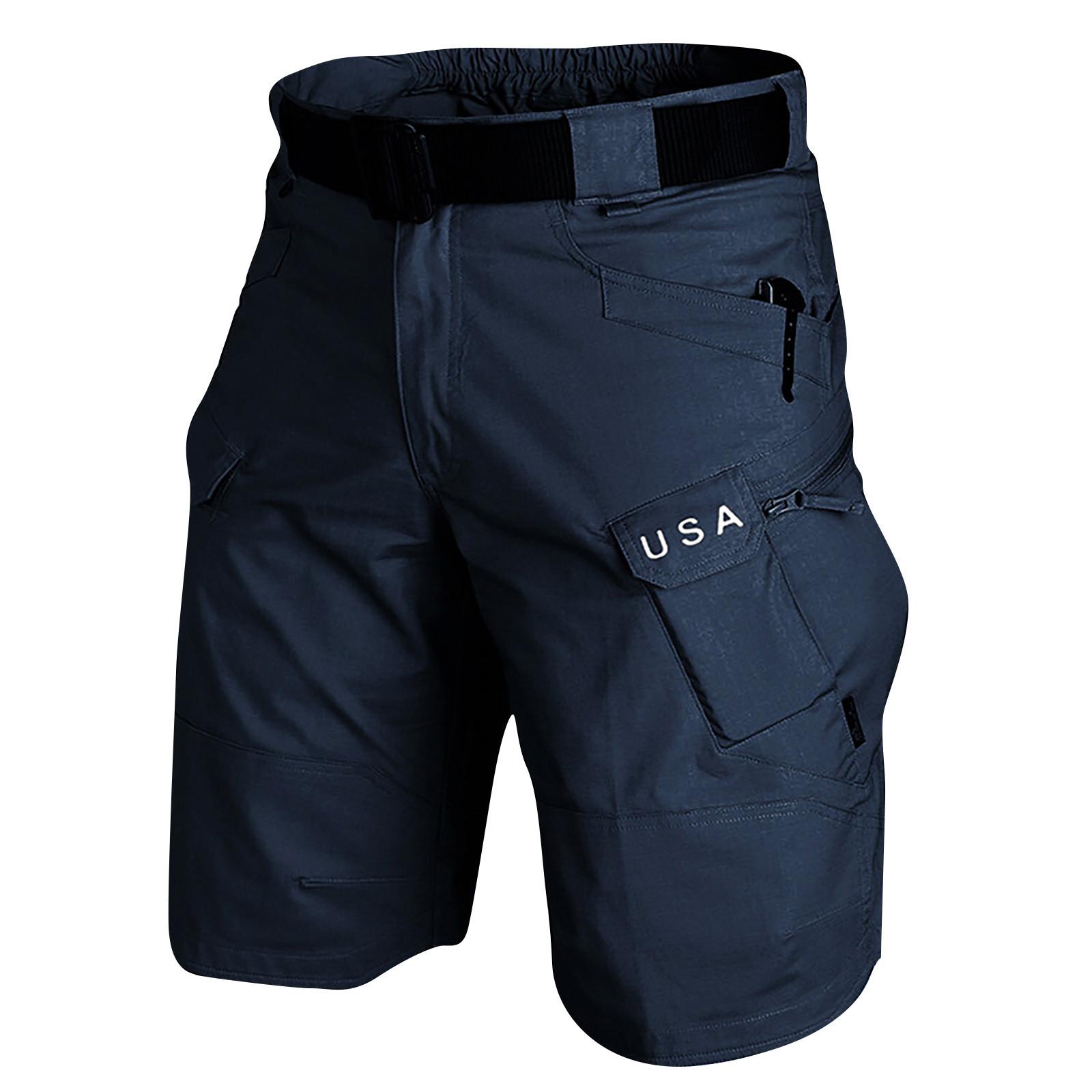 

Мужские спортивные хлопковые льняные повседневные свободные шорты Повседневные пижамы с карманами для бега Брюки XL темно-синий