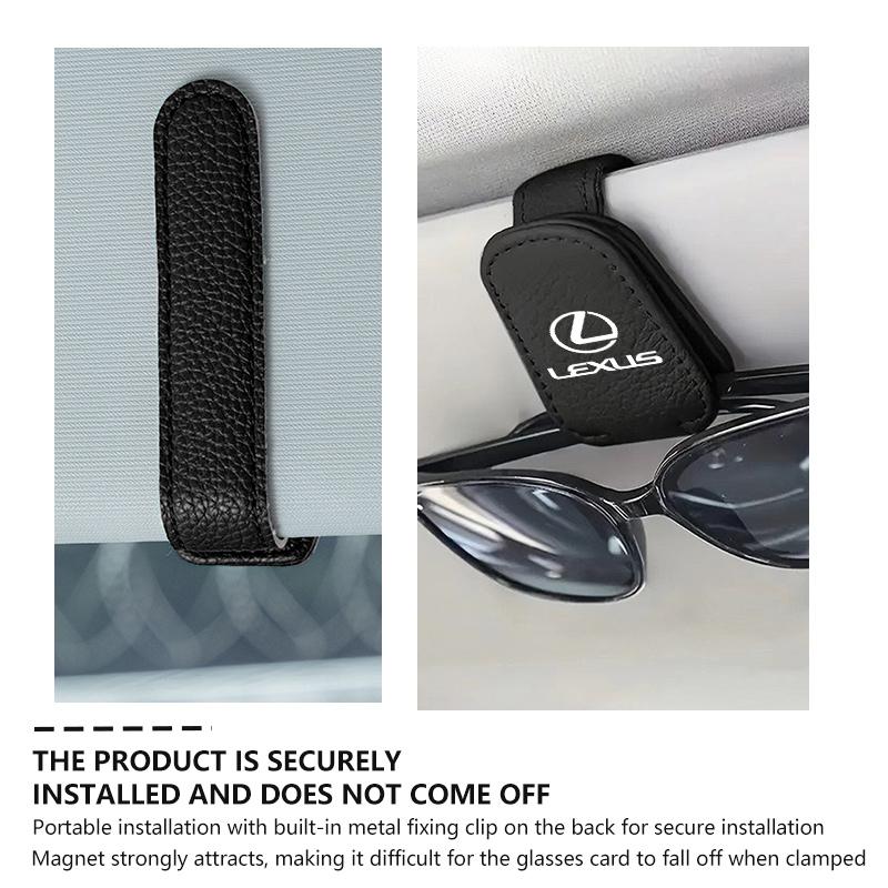 Litchi Patterned Minimalist Glasses Clip Sunshade Storage Box For Lexus IS350 ES350 IS250 IS460 IS220h IS300 LX570 UX250h AET1