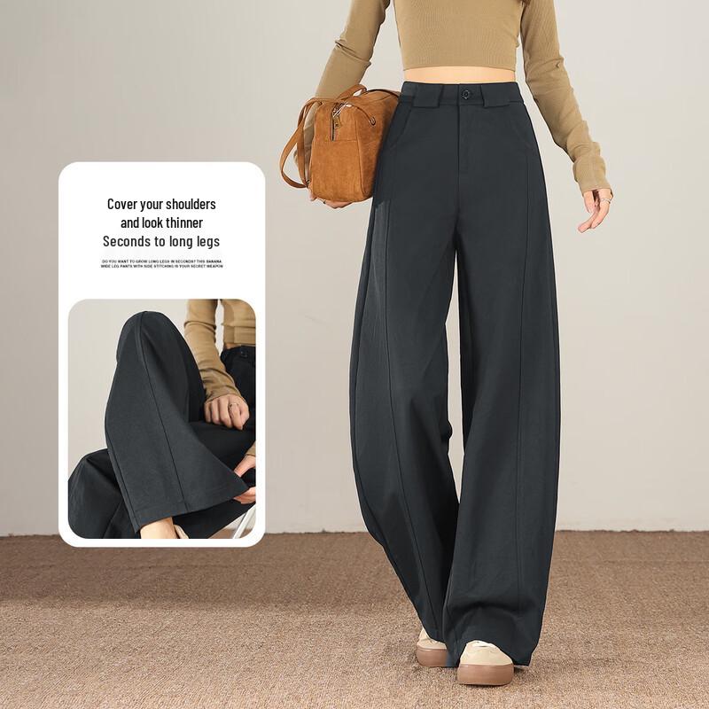 

Women s Stylish Curved-Leg Trousers M