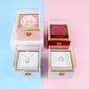 Innovative drehbare Ringbox mit schönem Blumenanhänger Schmuck-Präsentationsetui Geeignet für besondere Überraschungen