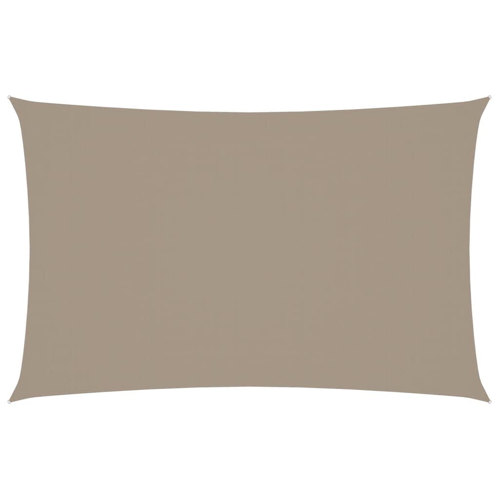Sonnensegel Oxford-Gewebe Rechteckig 2 x 5 m Taupe