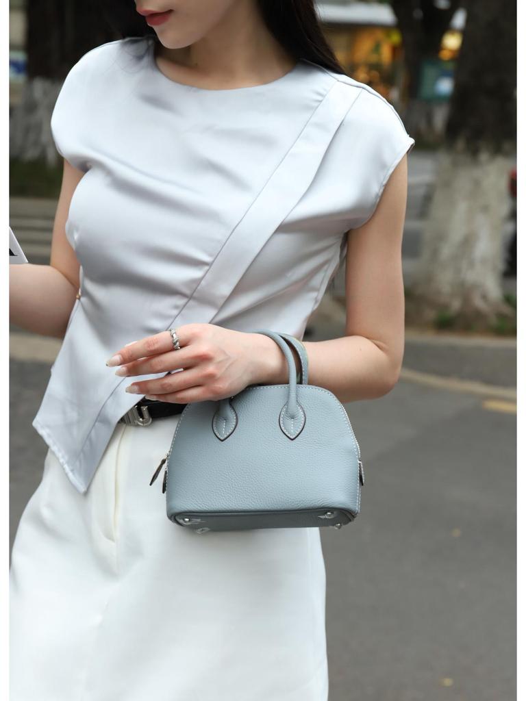 2025 Women's Fashion Leather Mini Shell Handbag - Large Capacity Single Shoulder Crossbody Bag