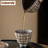 100ML Handmade Gilded Silver Tea Cup Chinese Dunhuang Buddha Master Cup Old Rock Clay Tasting Tea Bowl Chazhan Small Drinkware