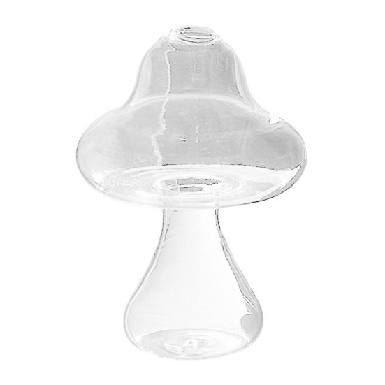 Glass Mushroom Vase Clear Small Bud Flower Vase Cute Mushroom Propagation Stations for Home Room Kitchen Office Windowsill Decoration