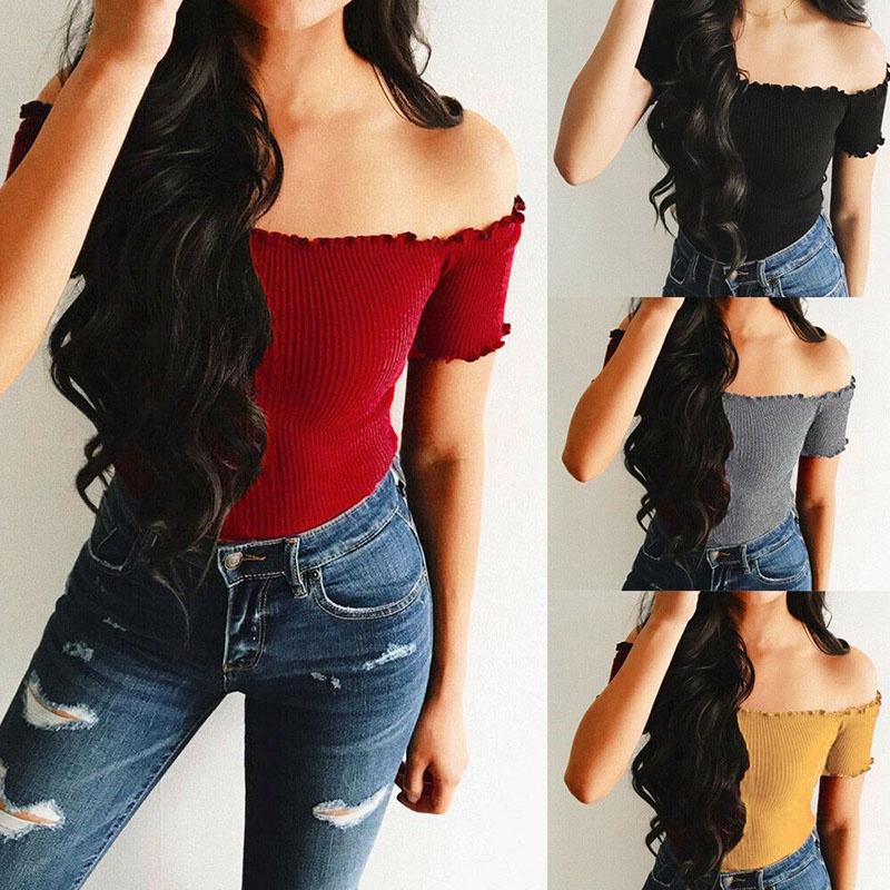 Elegant Women Summer Casual Off Shoulder Tank Top Vest Blouse For Effortless Style