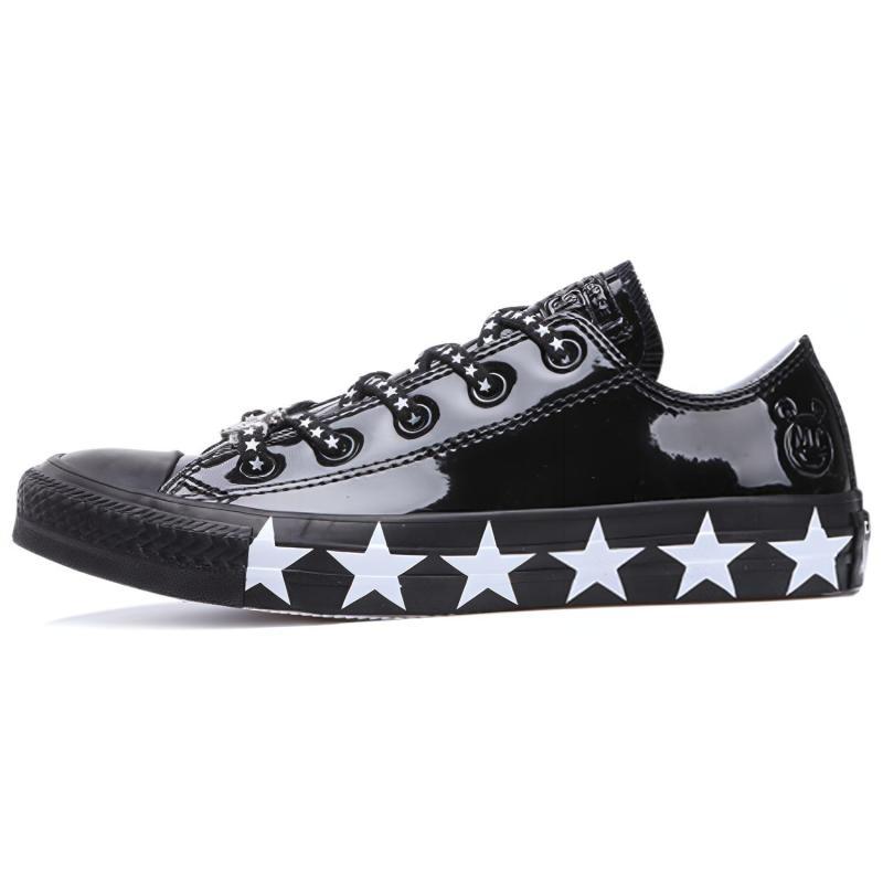 

MILEY CYRUS x Converse Chuck Taylor All Star Нескользящие и износостойкие низкие кеды для скейтборда Женские Черные 36