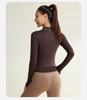 Juyi Hall Colorblock Slim Fit Yoga Jacket with Thumb Holes - Autumn/Winter Fitness Top