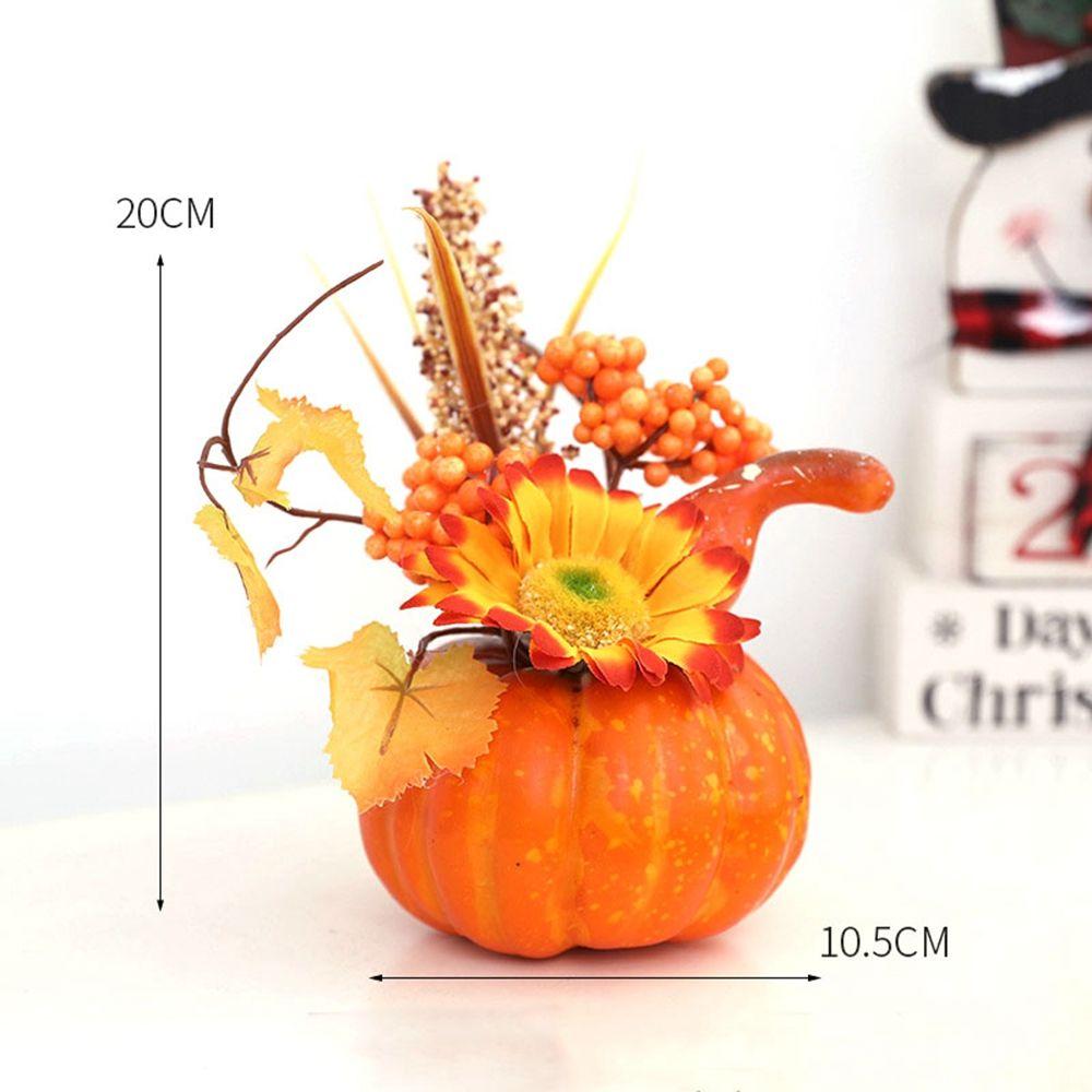 Party Thanksgiving Faux Pumpkins Lifelike Maple Leaves Halloween Decoration Artificial Vegetables