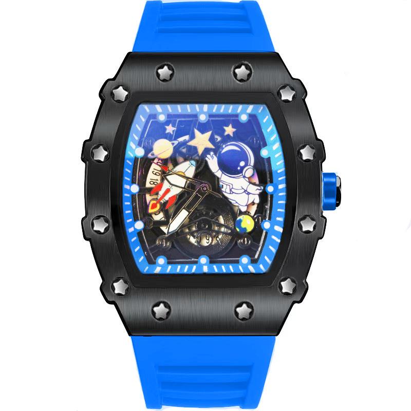 Luxury Skeleton Quartz Watch Men Top Brand Steel Fashion Classic Watch Waterproof Male Astronaut Dial Clock Relogio Masculino
