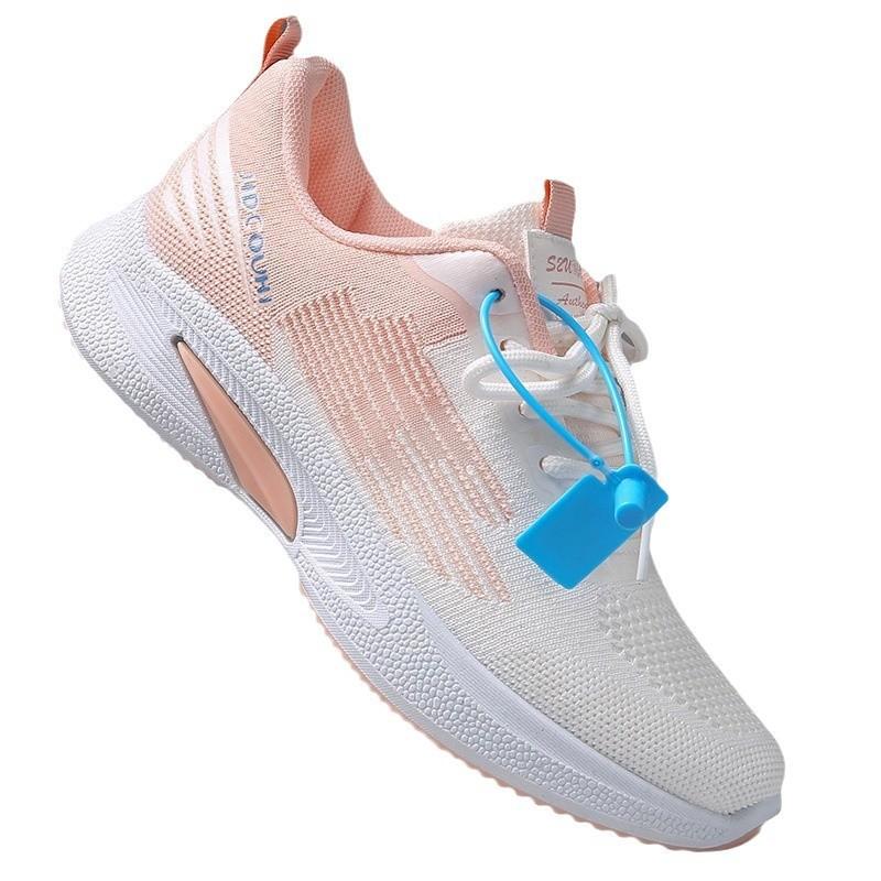 New thick-soled breathable and lightweight women's shoes outdoor casual trendy and fly-woven sports shoes women