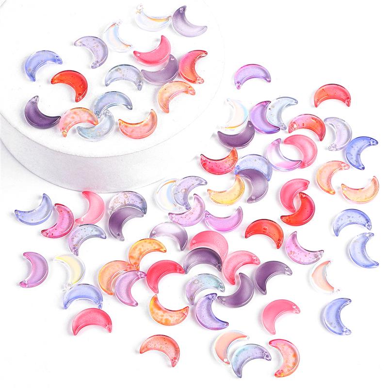 

DIY Glass Crescent Moon Pendant Hairpin & Earring Kit - Ancient Style Glazed Buyao Accessories