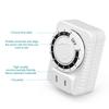 12Hour Cyclic Timer Switches Kitchen Timer Outlet Universal Timing Socket Mechanical Timer US Plug Timing Socket