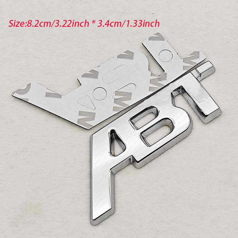 3D Metal Logo ABT Emblem Car Trunk Front Grille Badge For T6 S5 RS7 C8 Q8 RS6 SQ5 Q5 Q7 RS4 A3 8V A6 ABT Sticker Accessories