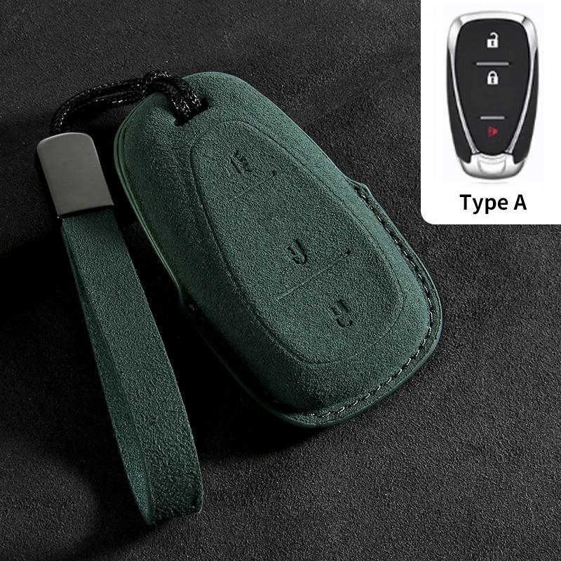 Car Key Case Cover Protective Shell for Chevrolet Chevy Malibu Camaro Cruze Traverse Spark Equinox Sonic Volt Suede Car Keychain