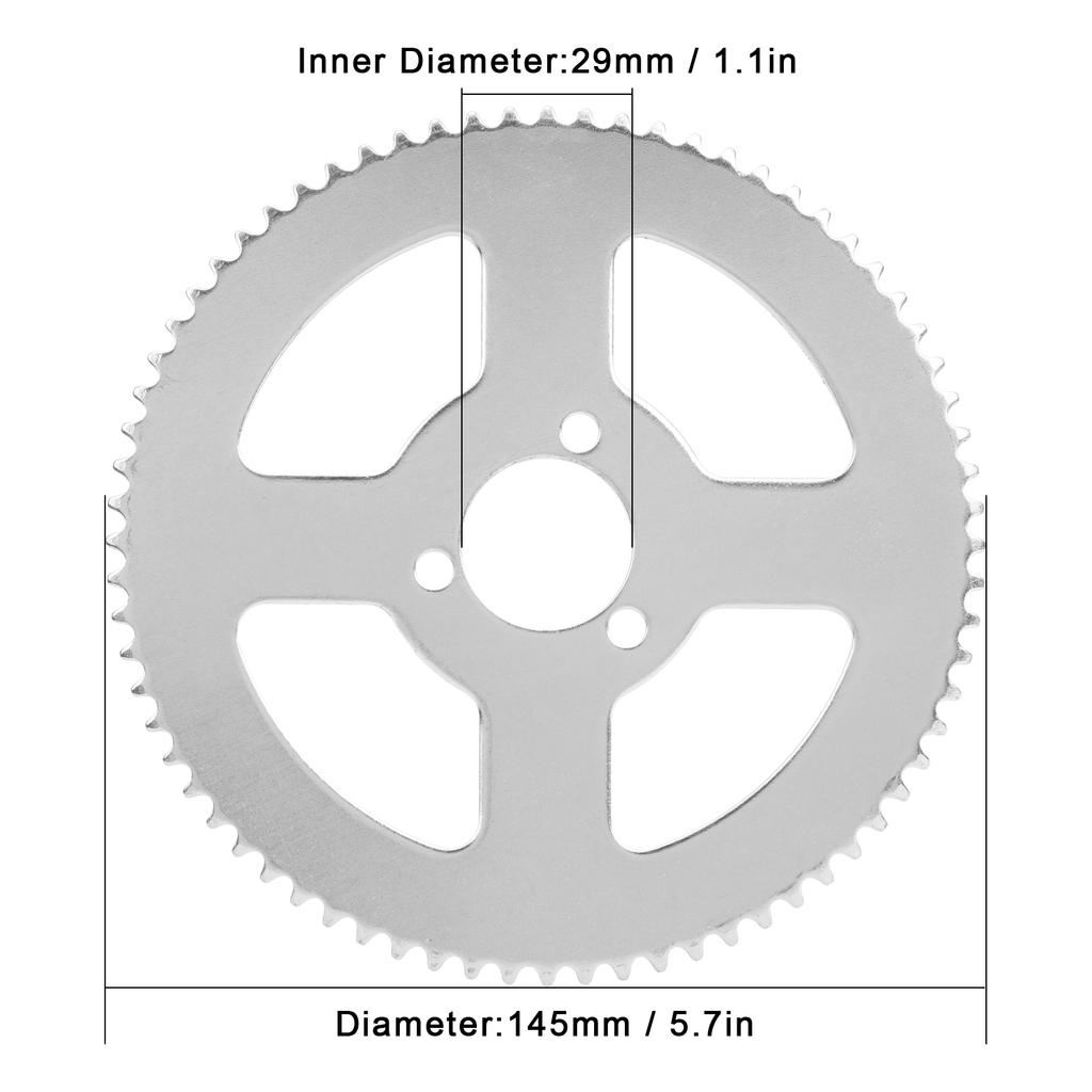 Rear Chain Sprocket for Karts Car Motorcycles Vehicles Accessories 72 Teeth 25H 29mm