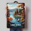 Lake Suwa Japan Autumn Landscape Tinplate Poster Custom Wall Art Vintage Metal Signs Retro Tin Plaque for Bedroom Decorations