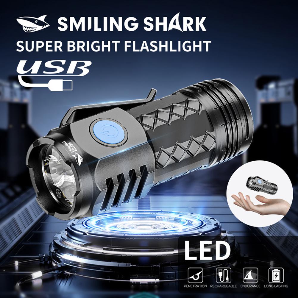Usb Rechargeable Mini Outdoor Lighting Flashlight For Household Rechargeable Adjustable Brightness Flash Light Super Bright