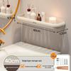 Wall-Mounted Punch-Free Bathroom Shelf for Toiletries and Vanity Storage