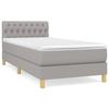 Maison Exclusive - Sommier à lattes de lit avec matelas Gris clair 90x200 cm Tissu