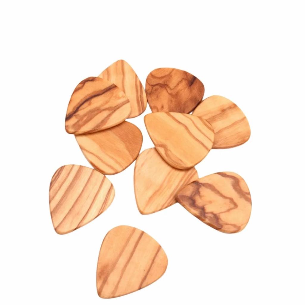 Wood Guitar Picks Wooden Guitar Mediators for Acoustic Guitar Electric Bass Plectrum 6Pcs 2mm