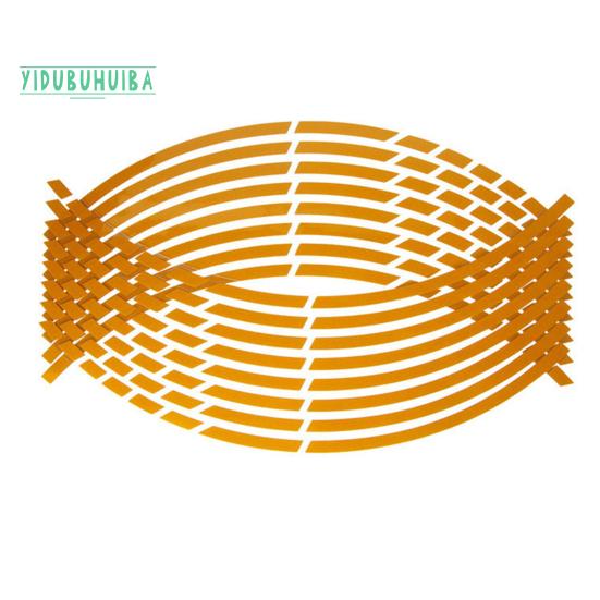 16Pcs Wheel Hub Sticker Self-adhesive Colorful Warning Universal Reflective Strip Car Wheel Hub Decor Decals Motorcycle Supplies