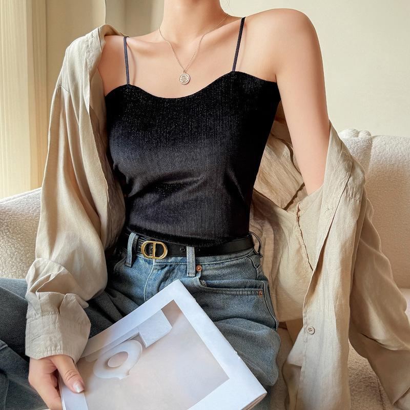 

Бесшовный красивый женский костюм из шелка Ice Silk с подтяжками на спине и подушечками для груди, цельный женский костюм с утягивающим жилетом и сексуальным топом One size