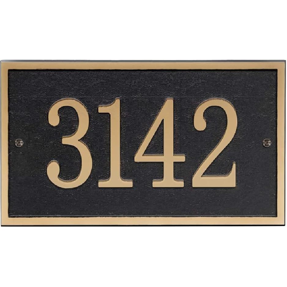Handcrafted Address Plaque - House Sign Number Wall Plaque (11" X 6.3") Personalized House Sign for House, Apartment, Office, 911 Visibility Signage,