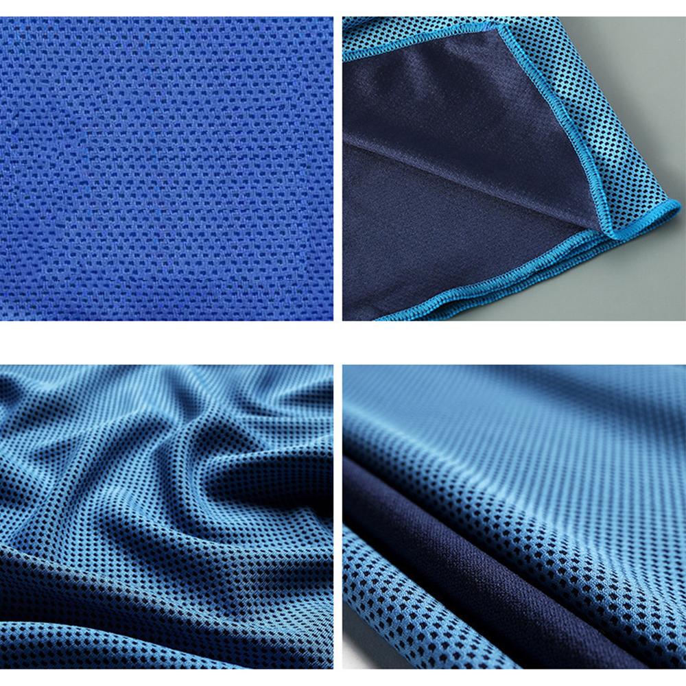 4Pcs Cooling Towels with Waterproof Bag & Carabiner for Running, Yoga, Climb