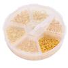 5pcs Gold Color Jewelry Making Rings Assorted Size Open Jump Rings Jumper Rings  Bracelet Repairing