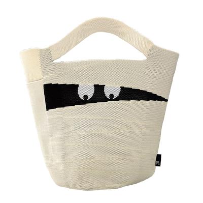 1296 Kleine Strick-Tragetasche EU Deli Gurguru Mummy [Rootote] (01 Elfenbein)