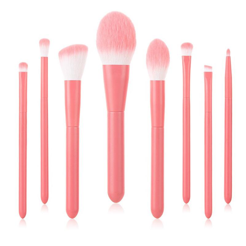 Foundation brush, loose powder brush, eye shadow brush, 8 makeup brushes, macarons, makeup brush set, makeup tools, beauty makeup