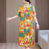 Abiti estivi eleganti taglie forti Abiti vintage oversize a maniche corte larghi da donna