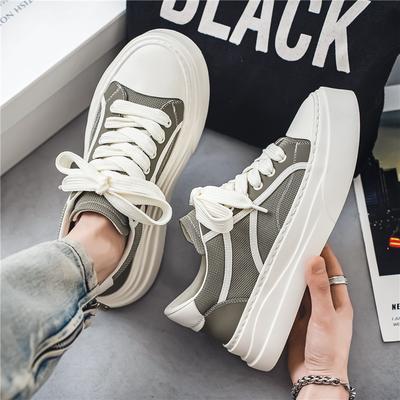 Summer Hong Kong Style Cloth Platform Canvas Shoes, Youth Low-top Niche Sports and Leisure Board Shoes