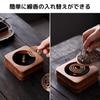 Retro and Antique Wooden Incense Burner with Lid, Round Incense Burner for Buddhist Altars, Incense Holder, Incense Holder for Spiral Incense Sticks a