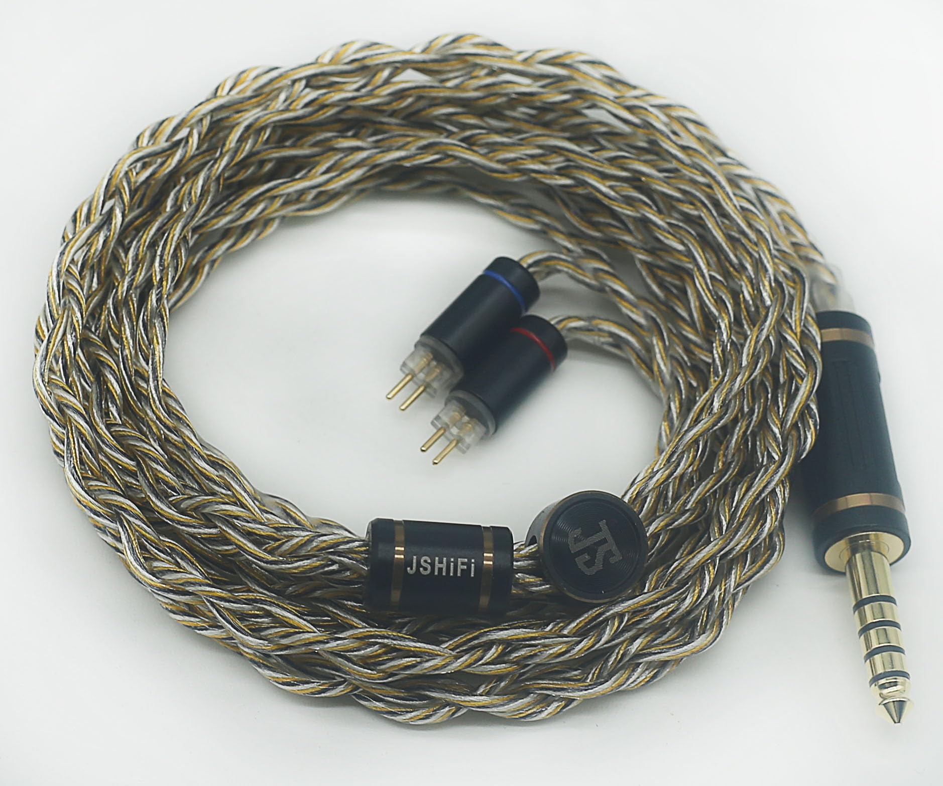 

2pin and graphene wire 2pin earphone upgrade cable earphone replacement cable [JSHiFi-Jupiter] 4.4mm Re-cable 4-core gold-plated, silver-plated 4.4mm