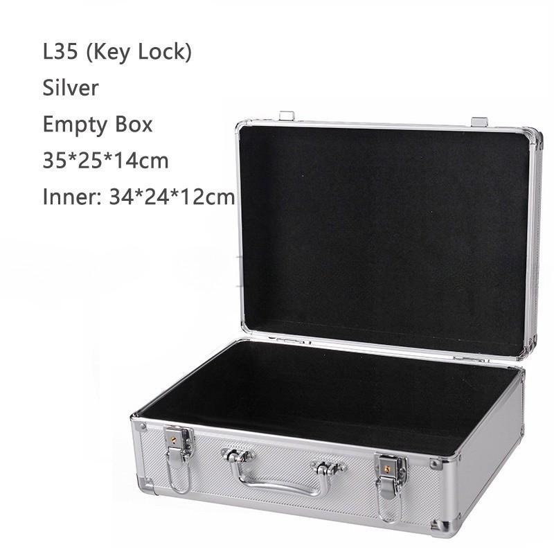 Handheld Tool Box with Lock Portable Aluminum Carry Case Password Safety Equipment Instrument Storage Travel