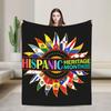 Hispanic Heritage Month Latino Countries Flags Sunflower Warm Soft Blanket  Funny Travel Throw Blanket Bedspread Sofa Bed Cover