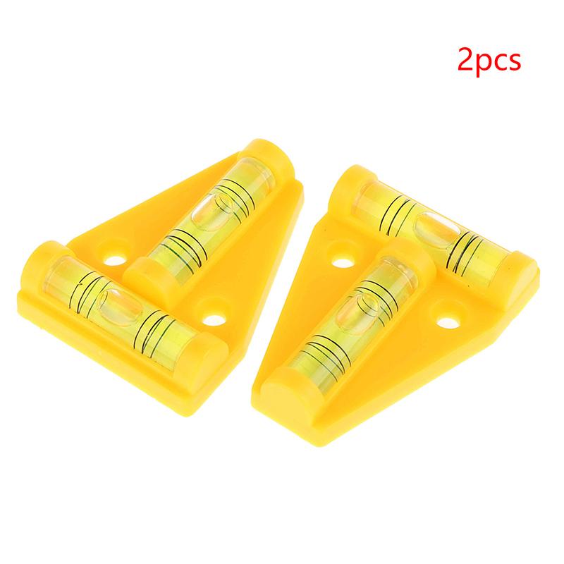 2Pcs Mini T Type Spirit Level Measurement Instrument Triangular Level T-Type Spirit Bubble Shell Plastic Measuring Tools