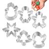 Christmas Cookie Cutters Moulds Stainless Steel Xmas Theme Biscuits Mold DIY Dessert Pastry Decoration Baking Tools
