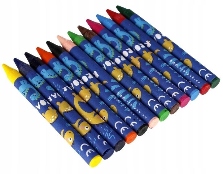 Dino wax crayons 12 colors